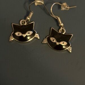 Black Cat Earrings